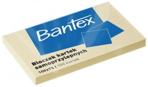 Notes samoprzylepny 101 x 75 100k żółte, Bantex