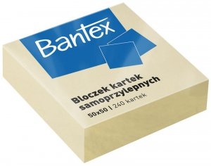 Notes samoprzylepny   50 x 50 240k żółte, Bantex