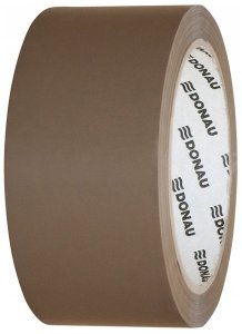 Taśma pakowa Hot-Melt, 48mm, 66m, 50mikr, brązowa kauczuk syntetyczny, Donau