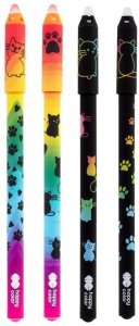 Długopis wymazywalny 0,5 mm niebieski Miaow!, Happy Color