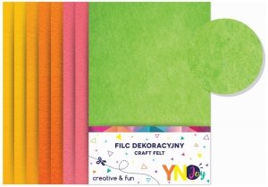Filc dekoracyjny fluo op. 5szt., Interdruk