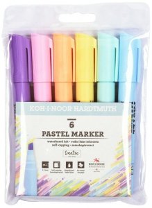 Markery 6-kol. pastelowe 2406, Koh-i-Noor