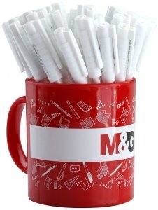 Długopis żelowy 0,8 mm OfficeG biały, M&G