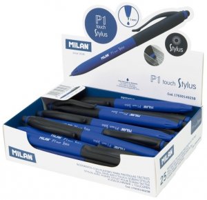 Długopis P1 Touch Stylus niebieski do ekranów dotykowych, Milan