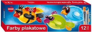 Farby plakatowe 12-kol. 20 ml., Mona