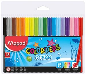 Flamastry 18-kol. Colorpeps Ocean, Maped