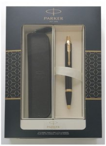 Komplet IM czarny GT - długopis+etui czarne, Parker