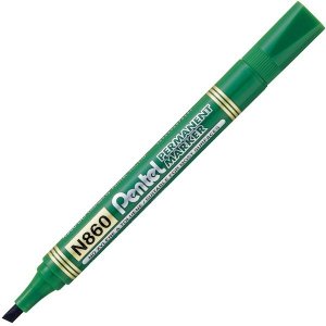 Marker permanentny N860 ścięta końc. ziel., Pentel