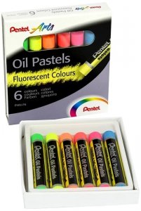 Pastele olejne 6-kol. fluo PHN-F6, Pentel