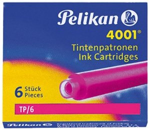 Naboje atramentowe różowe, 6 szt., Pelikan