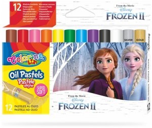 Pastele olejne 12-kol. trójkątne Disney Kids Frozen Colorino, Patio