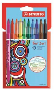 Pisaki 2-stronne Trio 2 w 1 10 szt. 223/10-01, Stabilo