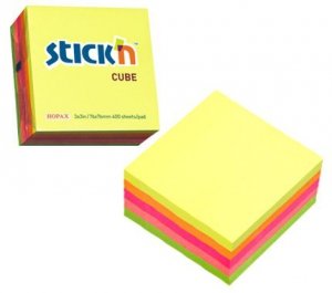 Notes samoprzylepny 75 x 75 mm 400k.mix neon, Stick`n