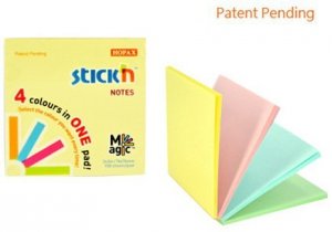 Notes samoprzylepny 76 x 76 mm pastel mix Magic Pad, Stick`n