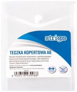 Teczka kopertowa PP A6 pionowa, Strigo