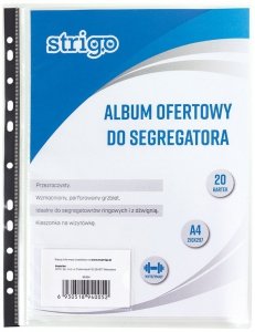 Album ofertowy A4 do segregatora PP 20 koszulek, Strigo
