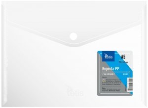 Koperta PP na zatrzask A5 transparentna BT610-T, Tetis