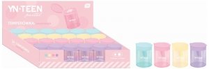 Temperówka podwójna z pojemnikiem pastelowa, YN Teen