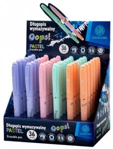 Długopis wymazywalny Oops! pastelowe kolory wkład niebieski, Zenith