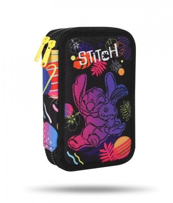 Piórnik 2-komorowy Disney Black Stitch  Jumper 2 z wyposażeniem