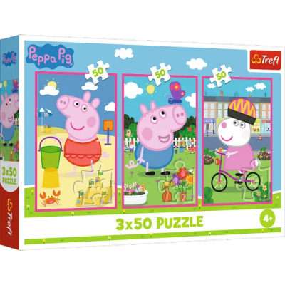Puzzle 3x50 Siła przyjaźni"  Peppa Pig 34877