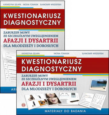 Kwestionariusz diagnostyczny zaburzeń mowy ze szczególnym uwzględnieniem afazji i dysartrii dla młodzieży i dorosłych Materiały 