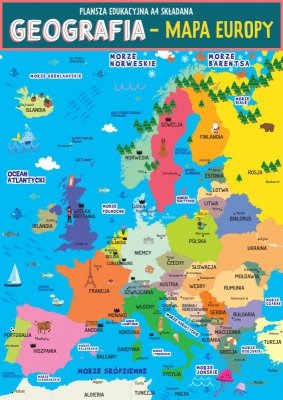 Karta edukacyjna Geografia Mapa Europy