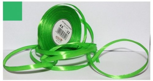 Wstążka satynowa zielona-szmaragdowa 25 mm 32 mb. AX25-32, Aliga