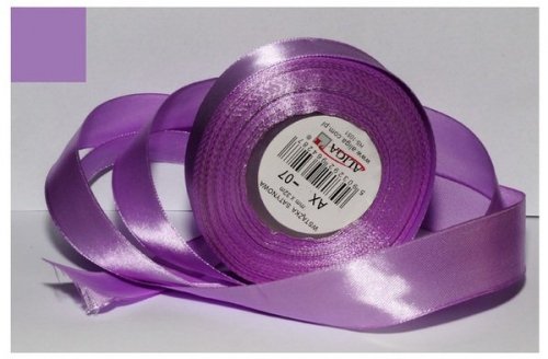 Wstążka satynowa fioletowa-jasna 25 mm 32 mb. AX25-07, Aliga