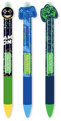 Długopis automatyczny wymazywalny z gumowym uchwytem 0,5 mm Pen Oops! Gamer, Astra