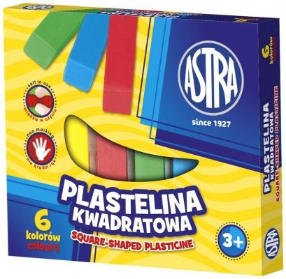 Plastelina 6-kol. Kwadratowa, Astra