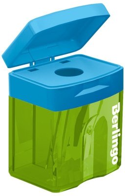 Temperówka Fuze, 1 otwór, pojemnik, mix kolorów, Berlingo