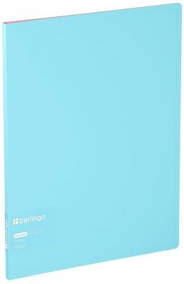 Album ofertowy 10 koszulek Haze, 9mm, z wewnętrzną kieszonką, niebiesko-różowy, Berlingo