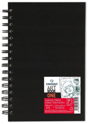 Szkicownik na spirali 14 x 21,6 cm 80 k. 100g Artbook One, Canson