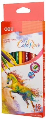 Kredki ołówkowe trójkątne 12-kol. Colorun, Deli