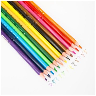 Kredki ołówkowe bezdrzewne 12-kol. Colorun, Deli