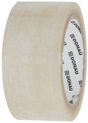 Taśma pakowa Hot-Melt, 48mm, 66m, 50mikr, transparentna kauczuk syntetyczny, Donau