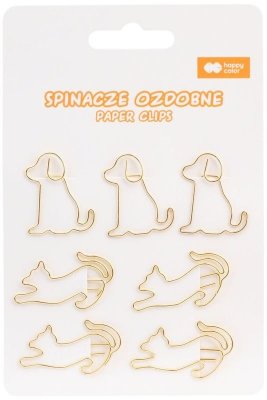 Spinacze ozdobne zestaw Cat&Dog, 7 szt, Happy Color