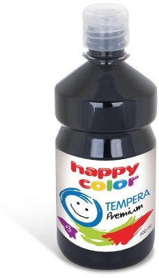 Farba tempera Premium 500ml czarna nr.9, Happy Color