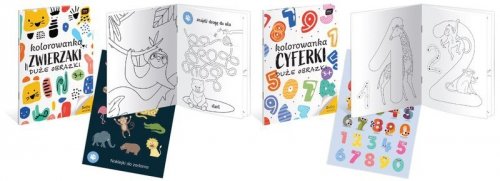 Kolorowanka A4 16 z naklejkami Cyferki, Zwierzaki, Interdruk