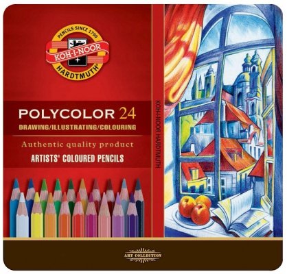 Kredki 24-kol. Polycolor pudełko metalowe, Koh-I-Noor