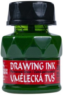 Tusz kreślarski Art 2530 permanent green 20g., Koh-I-Noor