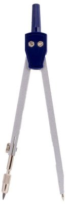 Cyrkiel szkolny metalowy z zapasowymi rysikami, śr. koła 35 cm, MG
