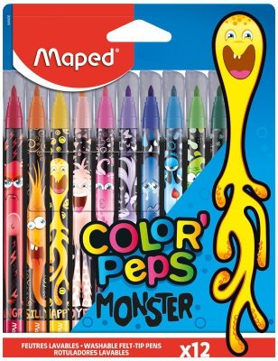 Flamastry 12-kol. Colorpeps Monster, Maped