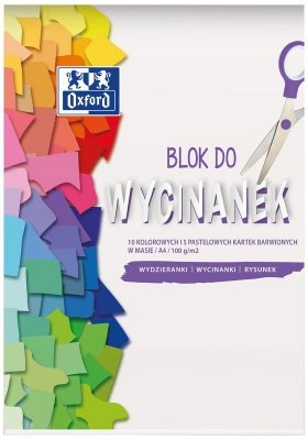 Blok do wycinanek A4 15k 100g, Oxford