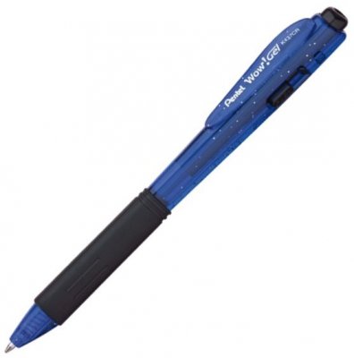 Długopis żelowy pstryk.K437CR WOW! Gel nieb. Pentel