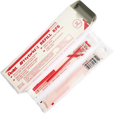 Wkład do długopisu żelowego KF6 czerw.do K106 Hybrid-2, Pentel