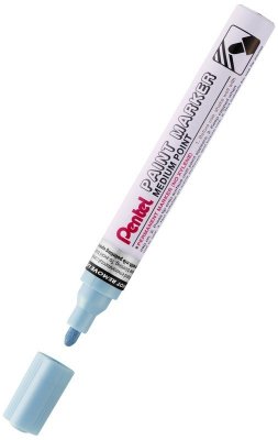 Marker olejowy - okrągła końc. 4,5mm, aluminiowa obudowa, perłowy błękitny MMP10-MS, Pentel