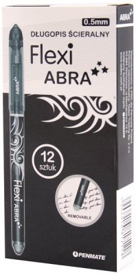 Długopis wymazywalny Flexi Abra czarny, Penmate
