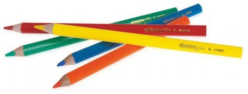 Kredki 18-kol. trójkątne + temperówka Jumbo Colorino, Patio